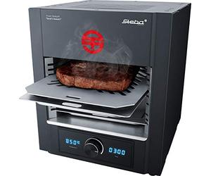 Steba Power Barbecue à steak électrique PS M2000 Devil's Heaven | Réglage électronique de la température de 400 à 850 °C | Minuteur jusqu'à 99:59 minutes | Cadre d'insertion amovible en acier