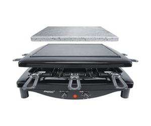 Steba RC 3 plus 8 personne(s) 1450 W Noir, Chrome, Raclette