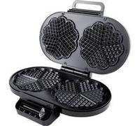 Steba WE 2 Double gaufrier voyant lumineux, rabattable, revêtement anti-adhésif noir Noir G