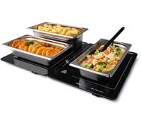 Steba WP 300 Plaque chauffante - Ultra Plate, 2 modules utilisables Individuellement, 50 × 30 cm/25 × 30 cm, 2 Niveaux de température (80 °/120 °C), Chauffage Rapide et Voyant Lumineux