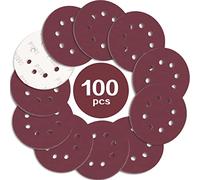 STEBRUAM 100PCS Disque de Ponçage 125mm Grain 1200, Disques a Poncer Papier Abrasifs 8 Trous Idéal pour Poncer/Polir pour Ponceuse Excentrique