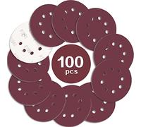 STEBRUAM 100PCS Disque de Ponçage 125mm Grain 2000, Disques a Poncer Papier Abrasifs 8 Trous Idéal pour Poncer/Polir pour Ponceuse Excentrique