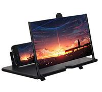 STEBRUAM 12" Loupe d'écran,Écran de Projection loupe de téléphone Portable 3D HD pour Films,vidéos et Support de téléphone Pliable avec amplificateur d'écran(Noir)