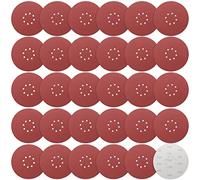STEBRUAM 30 Pièces Disque Poncage 225 mm Grain 400, Disques Abrasifs 9 In 8 trous Ronds Papier for Ponceuse Girafe