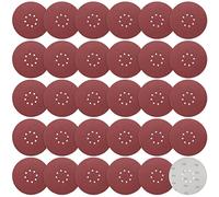 STEBRUAM 30 Pièces Disque Poncage 225 mm Grain 80, Disques Abrasifs 9 In 8 trous Ronds Papier for Ponceuse Girafe