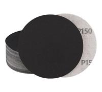 STEBRUAM 30Pcs Disque a Poncer 150mm Grain 150 Papier Abrasif | Silicon Carbide,No Hole,Dry Wet,Sandpaper,Random Orbital Sander