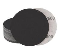 STEBRUAM 30Pcs Disque a Poncer 150mm Grain 600 Papier Abrasif | Silicon Carbide,No Hole,Dry Wet,Sandpaper,Random Orbital Sander