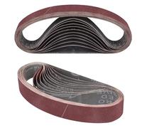 STEBRUAM Bande Abrasive 30 x 533 mm,10PCS 80 grain Ensemble de Bandes Abrasives