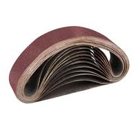 STEBRUAM Bande Abrasive 40 x 303 mm,10PCS 80 grain Ensemble de Bandes Abrasives