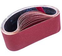 STEBRUAM Bande Abrasive 75 x 457 mm, Bandes Abrasives Mixte (3x grains 80/120/150/240/400) pour Ponceuses à Bande（15 pièces ）