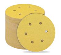 STEBRUAM Disques Abrasifs 150mm,40 Pièces Abrasifs de Ponçage Ponceuse tampons ponçage ronds 6 trous Grain 40 pour Poncer Polir Dérouiller pour Ponceuse Excentrique