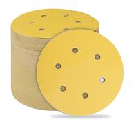 STEBRUAM Disques Abrasifs 150mm,50 Pièces Abrasifs de Ponçage Ponceuse tampons ponçage ronds 6 trous Grain 800 pour Poncer Polir Dérouiller pour Ponceuse Excentrique