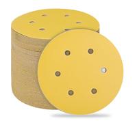 STEBRUAM Disques Abrasifs 150mm,50 Pièces Abrasifs de Ponçage Ponceuse tampons ponçage ronds 6 trous Grain 600 pour Poncer Polir Dérouiller pour Ponceuse Excentrique