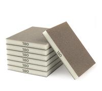 STEBRUAM Lot de 6 éponges abrasives 180 Grain - pour ponçage Multifonction, métal & Bois - Tampons abrasifs DIY, Polissage