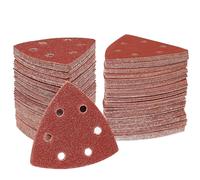 STEBRUAM Triangl Poncag, Triangle de Poncage 50 Triangles Abrasifs Autoagrippants 6 trous grain 40 Lot de papier a poncer triangle abrasif triangulaire pour ponceuse triangle
