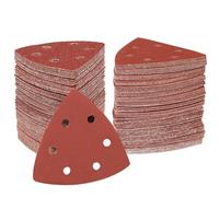 STEBRUAM Triangl Poncag, Triangle de Poncage 70 Triangles Abrasifs Autoagrippants 6 trous grain 320 Lot de papier a poncer triangle abrasif triangulaire pour ponceuse triangle