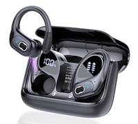 STECEi 2025 Ecouteurs Bluetooth sans Fil Sport, 75Hrs Écouteurs Bluetooth 5.4 avec 3D HiFi Stéréo, 4 ENC Réduction de Bruit Mics, Oreillette sans Fil avec Affichage LED, Casque Running IP7 Étanche