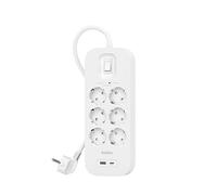 Belkin Multiprise Connect - 6 prises, USB-C PD & USB-A, protection contre les surtensions, 2 m