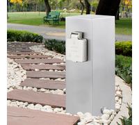 Prise extérieure 2 voies poteau inox jardin distributeur d'électricité terrasse LEDINO 1179000001015