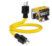 Stecker Adapter Kabel Dreiadrig - 5-15P Verlängerung Leitung 12AWG 125V US Norm, Langlebige Ausführung, Zuverlässige Energieversorgung Generator Anschluss | Umschaltgerät Verwendung Notfall Stromverso