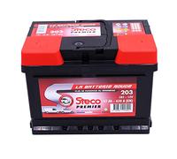 Stecopower 203 Batterie, 12V 62Ah 620A Gamme Rouge Steco Premier, 242mm x 175mm x 175mm