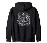 Stede Bonnet Pirate Captain Skull Flag Legend Sweat à Capuche