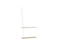 Stedge 2.0 Étagère 60 cm Chêne Pigmenté Blanc/Acier Inoxydable