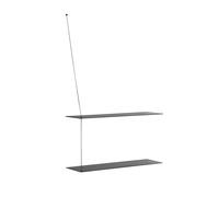 Woud Etagère Stedge 80 cm Frêne teinté noir