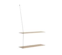 Woud Etagère Stedge 80 cm Chêne pigmenté blanc