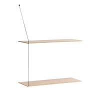 Woud Etagère Stedge 80 cm Chêne pigmenté blanc
