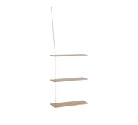 Stedge 3.0 Étagère 60 cm Chêne Pigmenté Blanc/Acier Inoxydable