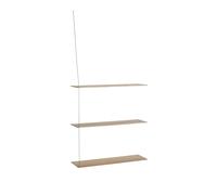 Stedge 3.0 Étagère 80 cm Chêne Pigmenté Blanc/Acier Inoxydable
