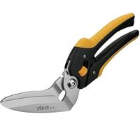 stedi Ciseaux à Tapis Haute Performance, Universels, Lames Finement Dentelées en Acier Inoxydable au Carbone, Coupe Facile de Câbles Électriques, Tissu, Tôles de Fer, Ambidextre, 22 cm