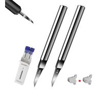 stedi Lames à tracer en acier tungstène, pour modélisme, maquette RG, kit de modélisme Gundam, pour tracer une ligne, graver, ligne de panneau, résine, lames de remplacement, 0,1+0,125 mm
