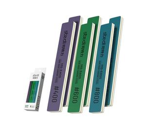 stedi Lot de 6 bâtonnets de sable pour réparation Gundam en plastique et modèle miniature (#400 x 2 + # 600 x 2 + # 800 x 2)