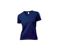Stedman Apparel Classic-T V-neck/ST2700 - T-shirt - coupe droite - Manches Courtes - Femme - Bleu - Bleu marine - 40 (Taille fabricant: M)