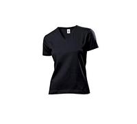 Stedman Apparel Classic-T V-neck/ST2700 - T-shirt - coupe droite - Manches Courtes - Femme - Noir - Black Opal - 46 (Taille fabricant: XXL)