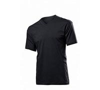 Stedman Apparel T-Shirt Classique à Manches Courtes pour Homme avec col en V et Coupe Droite ST2300, Opale Noire., S