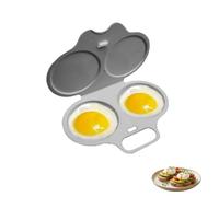 Stedwell Pocheuse à Oeufs Micro Onde,Cuiseur Oeuf Micro Ondes,Cuit Oeuf Micro Onde,2 Cavity Microwave Egg Poacher,Nonstick Poached Egg Maker With Lid,Moule à Vapeur,Antiadhésive Sans Huile，Gris