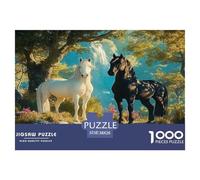 Steed Puzzle 1000 Pièces pour Adultes Et Enfants Animal De l'art De La Décoration Moderne Jeu Cadeau Unique 1000 Pieces Activité Relaxante Cadeau pour Femme, Homme, Couple Et Amie 38x26cm/1000pcs