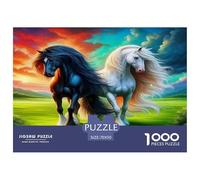 Steed Puzzles 1000 Pièces pour Adultes Et Enfants Animal Jeu Éducatif Jouets Défi 1000 Pieces pour Jeux D'activités Familiales Cadeau pour Femme, Homme, Couple Et Amie 70x50cm/1000pcs
