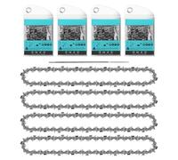 STEEIRO Lot de 4 chaînes de tronçonneuse 3/8" LP 1,1 mm 40 TG 25 cm avec 1 lime compatibles avec Ein hell Ma kita, Hus qvarna, Ore gon et plus (3/8" 1,1 mm 40 TG)