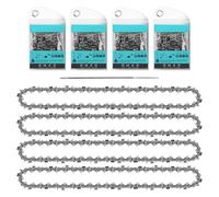 STEEIRO Lot de 4 chaînes de tronçonneuse 3/8"LP 1,1 mm 44 TG 30 cm avec 1 lime compatibles avec les scies à moteur Stihl et plus (3/8" 1,1 mm 44 TG)