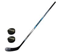 STEEL Bauer i3000 Raquette de hockey sur glace avec deux palets - Modèle Bauer i3000 avec 2 palets pour adultes, enfants et tout-petits (gauche - Main gauche, senior - 150 cm)