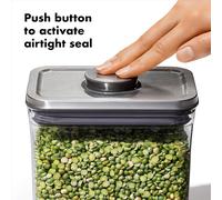 Steel Boîte De Conservation Pop ¿ Boîte De Rangement Alimentaire Hermétique Et Empilable Pour La Cuisine- Finition In - Rectangle,Hauteur Basse 1,6 L
