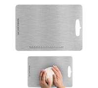 Steel Cutting Boards For Kitchen, 1x Durable Food-Grade Chopping Board With Clear Scale, Easy To Maintain Kitchen Gadgets, Dishwasher Safe Cutting Boards For Pie Dough Bread