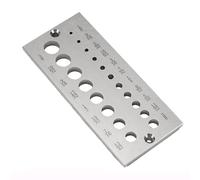 Steel Dowel Plate 19 Holes 1 / 8 to 5 / 8 Inch | Hardened 40Cr Steel Wood Dowel Maker | Double Row Dowel Jig for Woodworking / Furniture Making