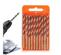 Steel Drill Bits, Twist Drills Bit Kit, 10pcs High Speed Self-Lubricating, Stainless Steel Aluminum Copper, Durable Accessory, Precision Drilling Set for Professionals and Wood Cast Iron Use