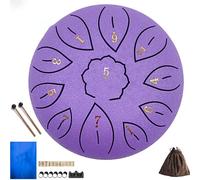 Steel Drum 11 Notes 6 Inches, Steel Drums Instrument for Adults, Musician Gift for Family and Friends (Purple)