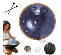 Steel Drum 432Hz/440Hz, 9/10/12 Notes Handpan Drum 22 Inches, Instrument de Percussion avec Sac Souple et Baguettes, Steel Hand pan Pour la Méditation et le Yoga(Deep Purple,432HZ/12Note)